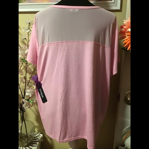 🌷NWT BEBE SPORT 2X MOISTURE WICKING PINK ACTIVE TOP - Picture 8 of 12